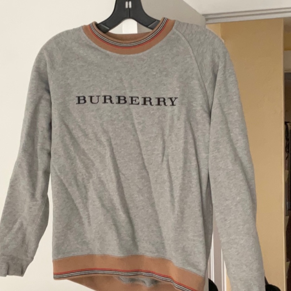 #BURBERRY grey sweatshirt kids size 12Y